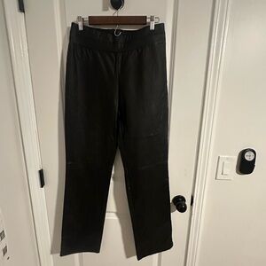 NWT New York & company faux leather pull on pants |Sz M